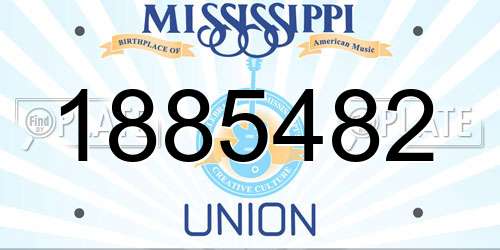 1885482 Mississippi License Plate