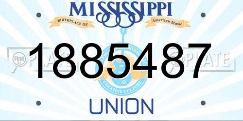 1885487 Mississippi License Plate