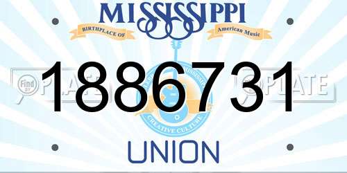 1886731 Mississippi License Plate