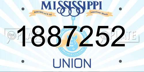 1887252 Mississippi License Plate