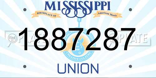 1887287 Mississippi License Plate