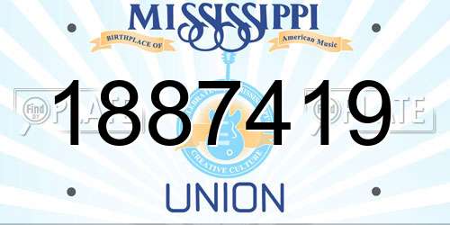 1887419 Mississippi License Plate
