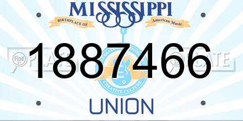1887466 Mississippi License Plate