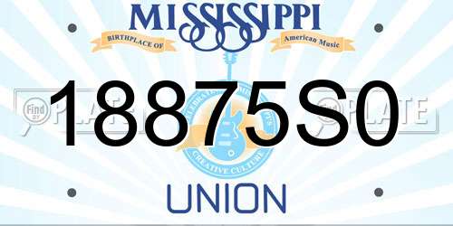 18875S0 Mississippi License Plate