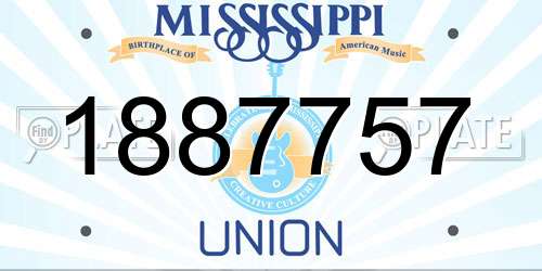 1887757 Mississippi License Plate