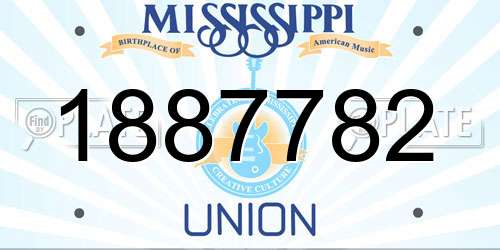 1887782 Mississippi License Plate