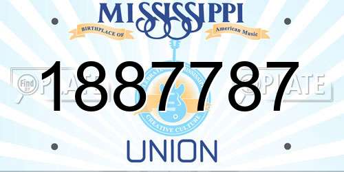 1887787 Mississippi License Plate