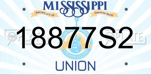 18877S2 Mississippi License Plate