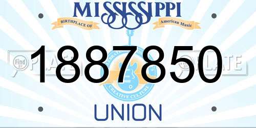 1887850 Mississippi License Plate
