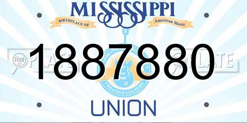 1887880 Mississippi License Plate