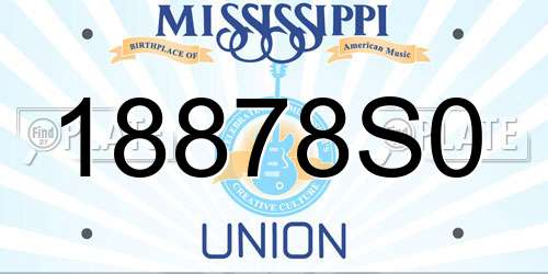 18878S0 Mississippi License Plate