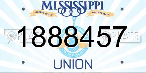 1888457 Mississippi License Plate