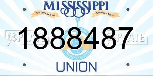 1888487 Mississippi License Plate