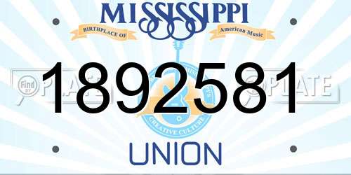 1892581 Mississippi License Plate
