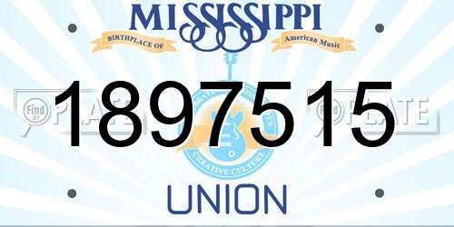 1897515 Mississippi License Plate