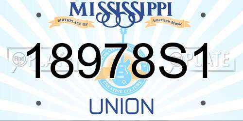 18978S1 Mississippi License Plate