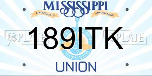 189ITK Mississippi License Plate