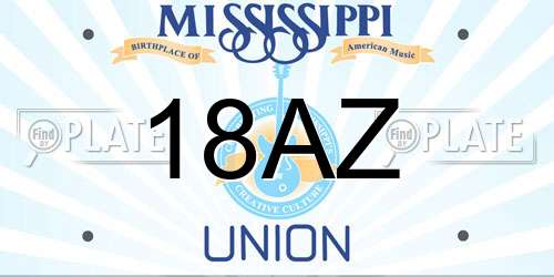18AZ Mississippi License Plate
