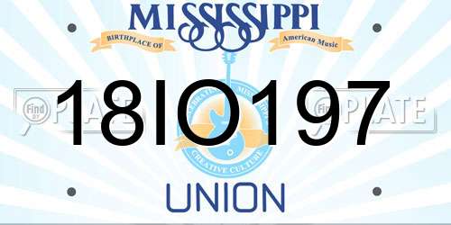 18IO197 Mississippi License Plate