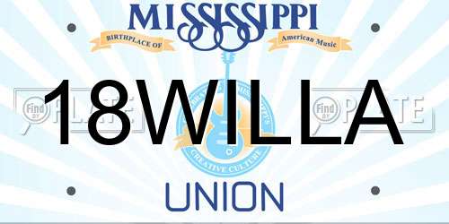 18WILLA Mississippi License Plate