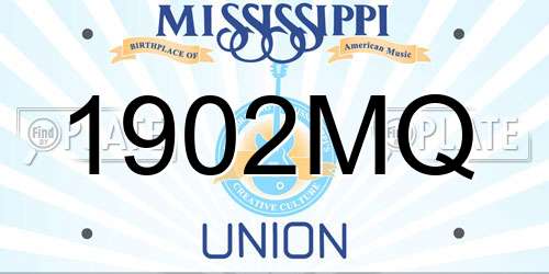 1902MQ Mississippi License Plate