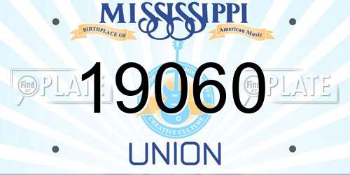 19060 Mississippi License Plate