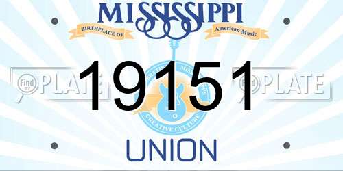 19151 Mississippi License Plate