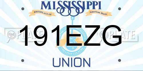191EZG Mississippi License Plate