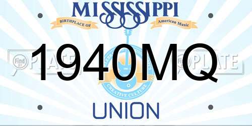 1940MQ Mississippi License Plate
