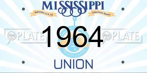 1964 Mississippi License Plate