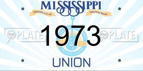 1973 Mississippi License Plate