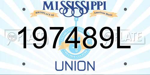 197489L Mississippi License Plate