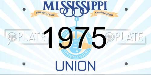 1975 Mississippi License Plate