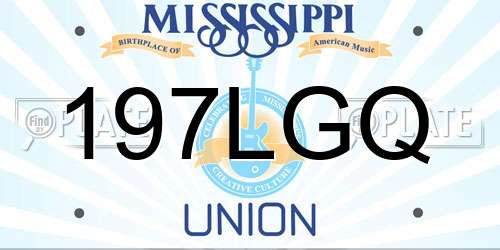 197LGQ Mississippi License Plate