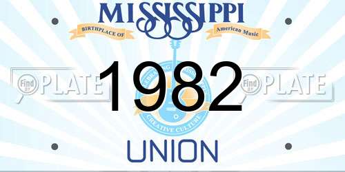 1982 Mississippi License Plate