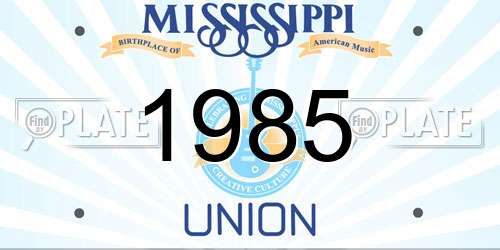 1985 Mississippi License Plate