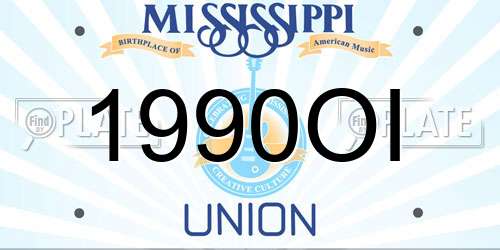1990OI Mississippi License Plate