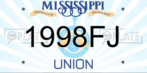 1998FJ Mississippi License Plate