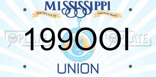 199OOI Mississippi License Plate