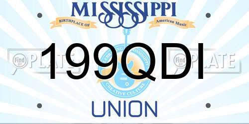 199QDI Mississippi License Plate