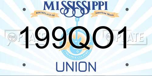 199QO1 Mississippi License Plate