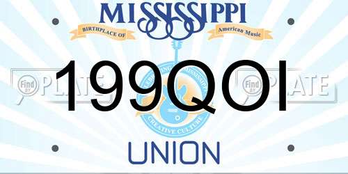 199QOI Mississippi License Plate