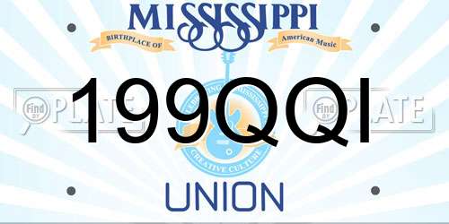 199QQI Mississippi License Plate
