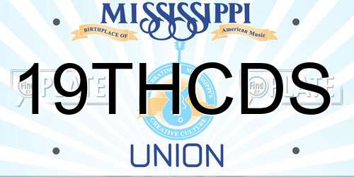 19THCDS Mississippi License Plate