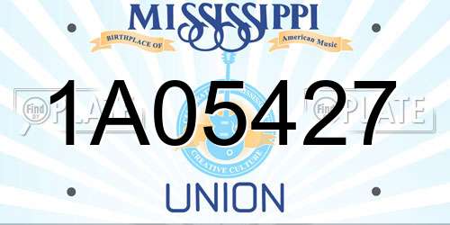 1A05427 Mississippi License Plate