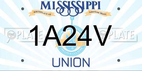 1A24V Mississippi License Plate