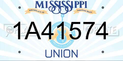 1A41574 Mississippi License Plate