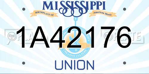1A42176 Mississippi License Plate