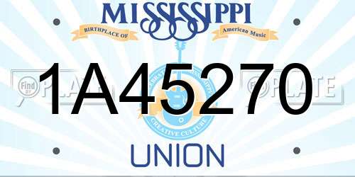 1A45270 Mississippi License Plate