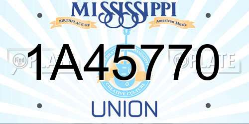 1A45770 Mississippi License Plate